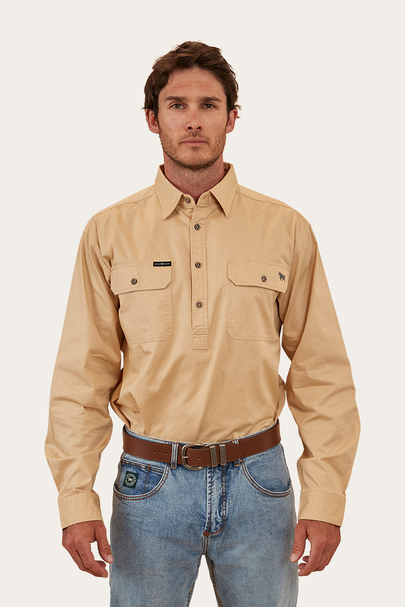 Ringers Western King River Mens Half Button Work Shirt - 14