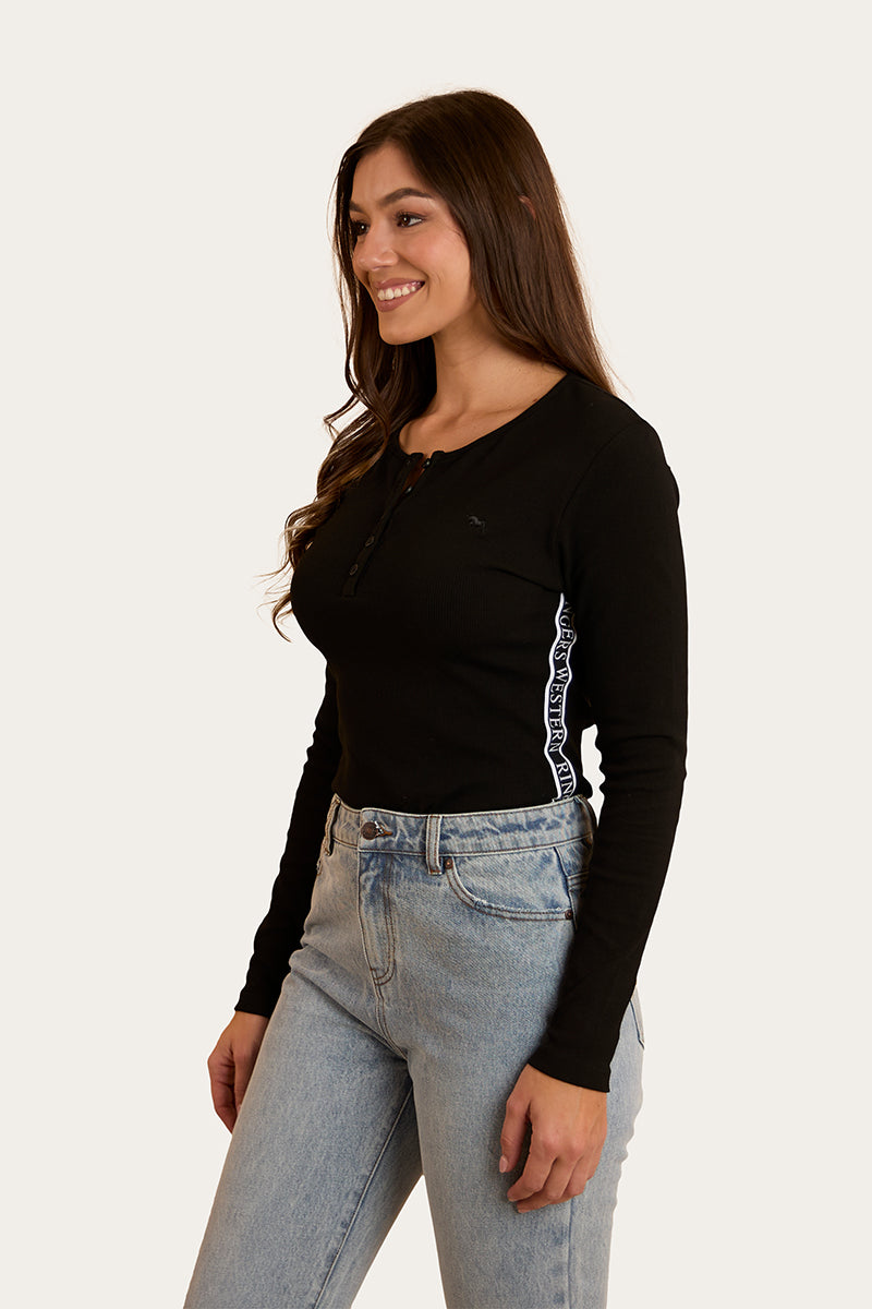 Ringers Western Laila Womens Long Sleeve Rib Top - 6