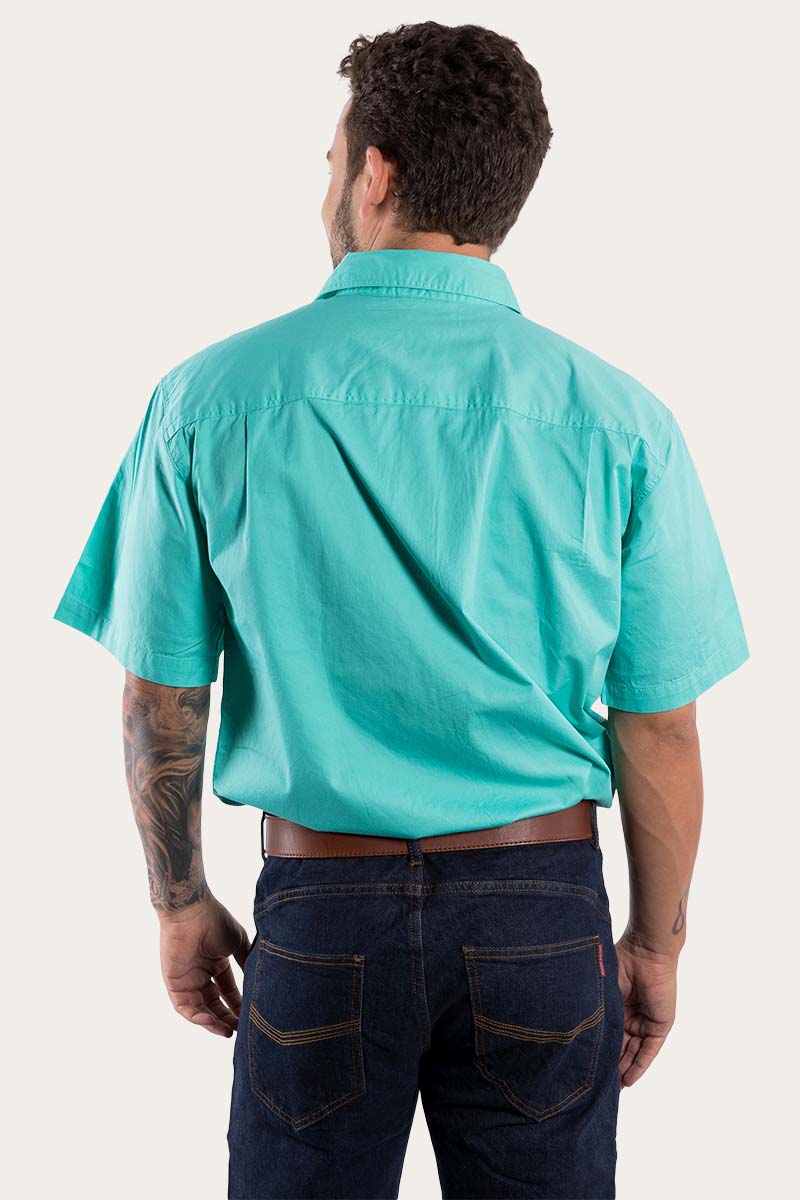 Ringers Western Lake Argyle Mens Short Sleeve Full Button Work Shirt - 8