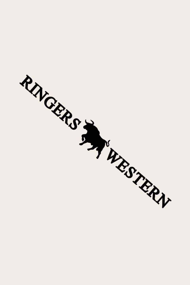 Ringers Western Large Long Die Cut Sticker - Black