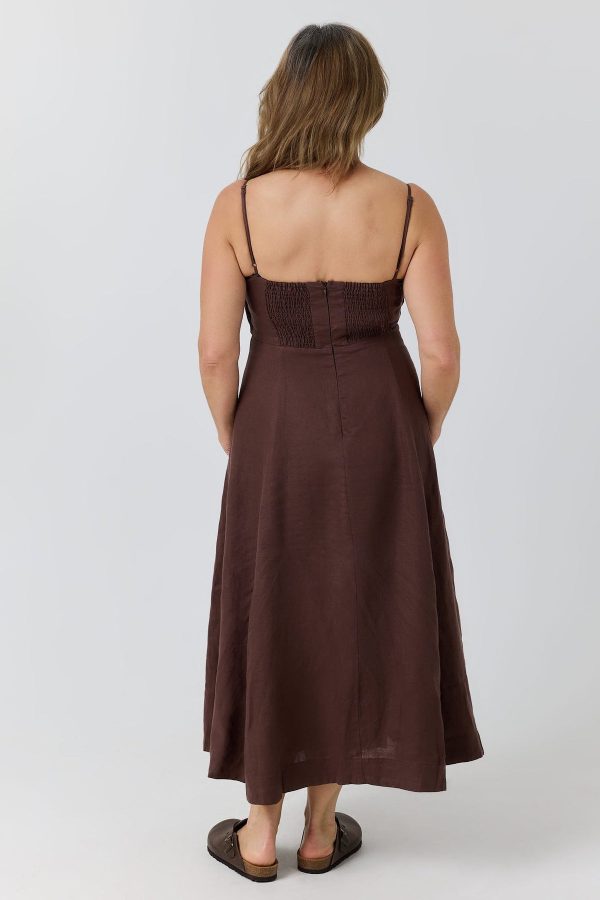 Ringers Western Montanna Womens Linen Midi Dress - Back