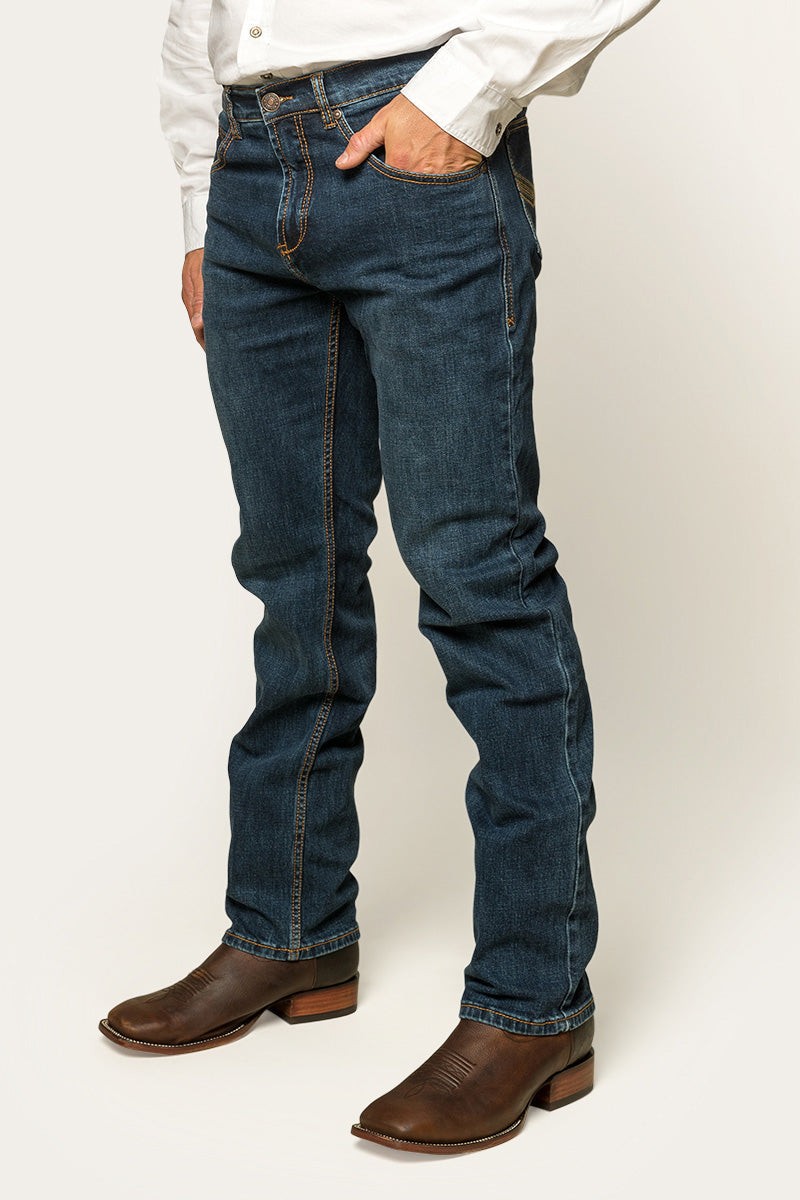 Ringers Western Muster Mens Mid Rise Slim Straight Fit Jeans - 12