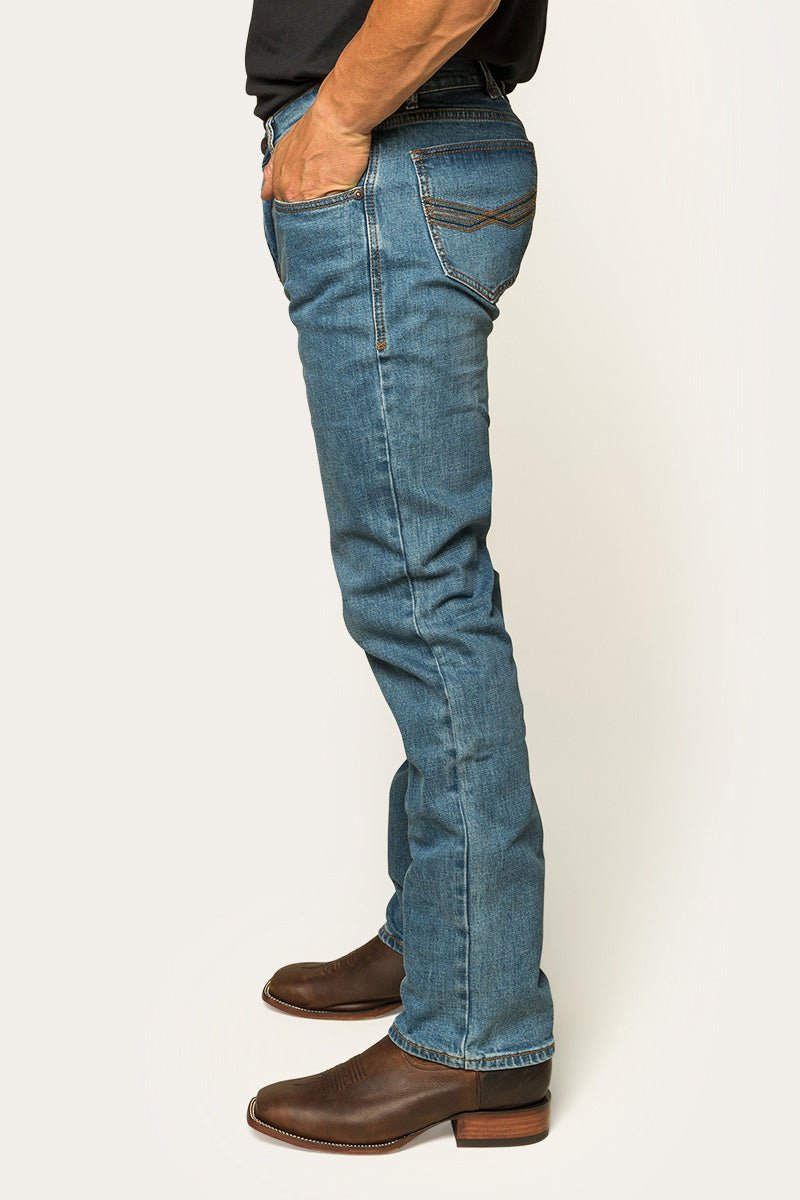 Ringers Western Muster Mens Mid Rise Slim Straight Fit Jeans - 18