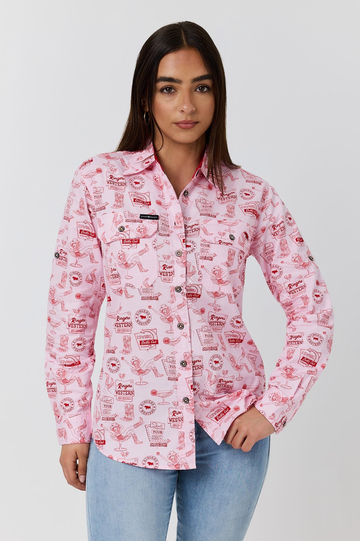 Ringers Western One Margarita Womens Full Button Work Shirt