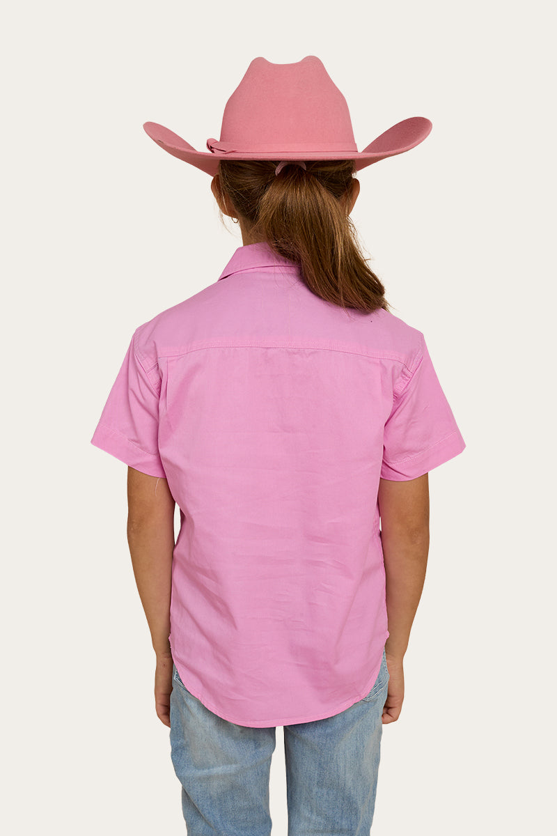 Ringers Western Ord River Kids Half Button Short Sleeve Work Shirt - 21