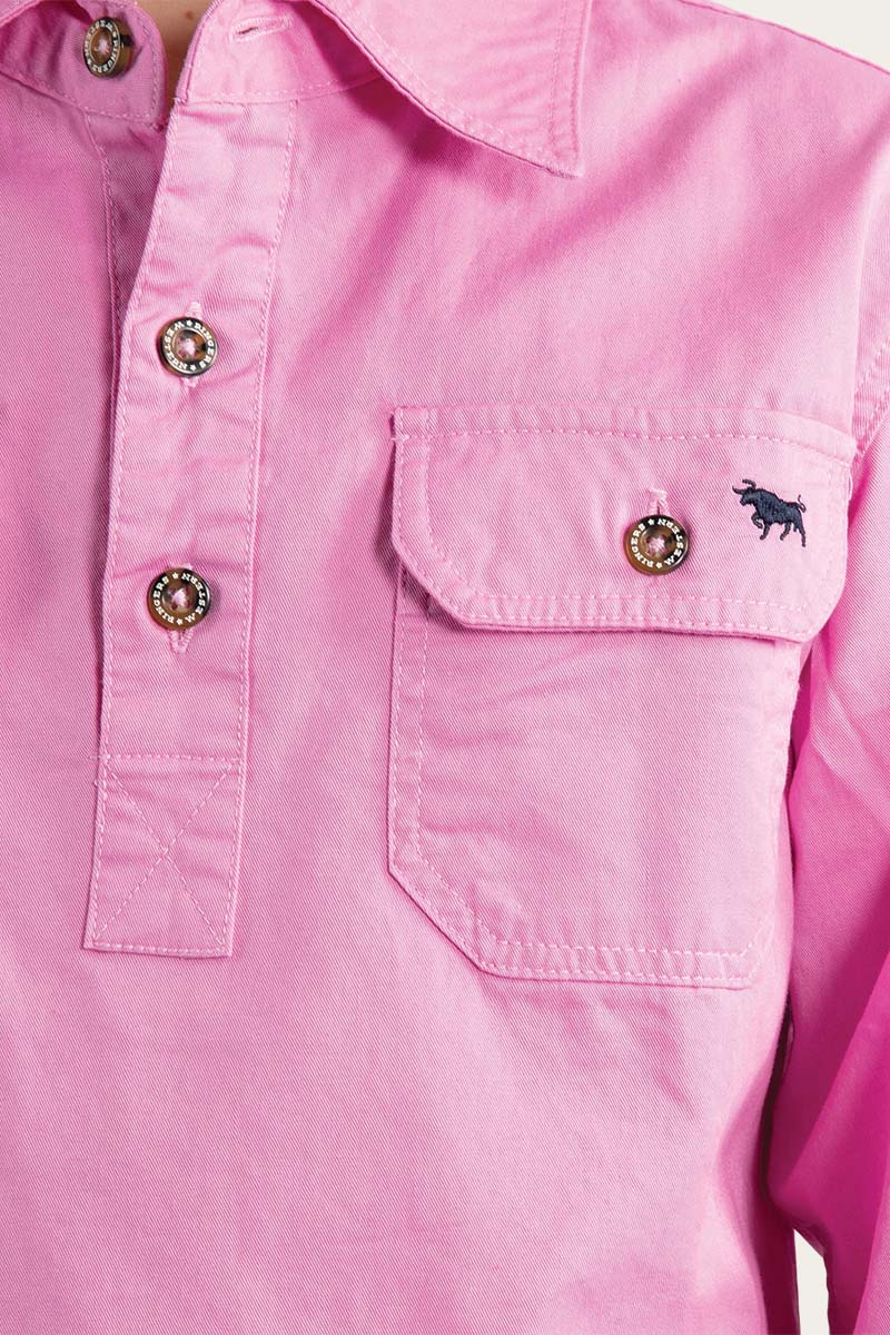 Ringers Western Ord River Kids Half Button Work Shirt - 18
