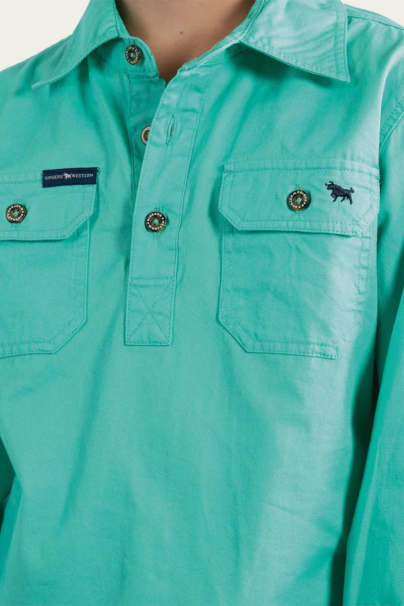 Ringers Western Ord River Kids Half Button Work Shirt - 19