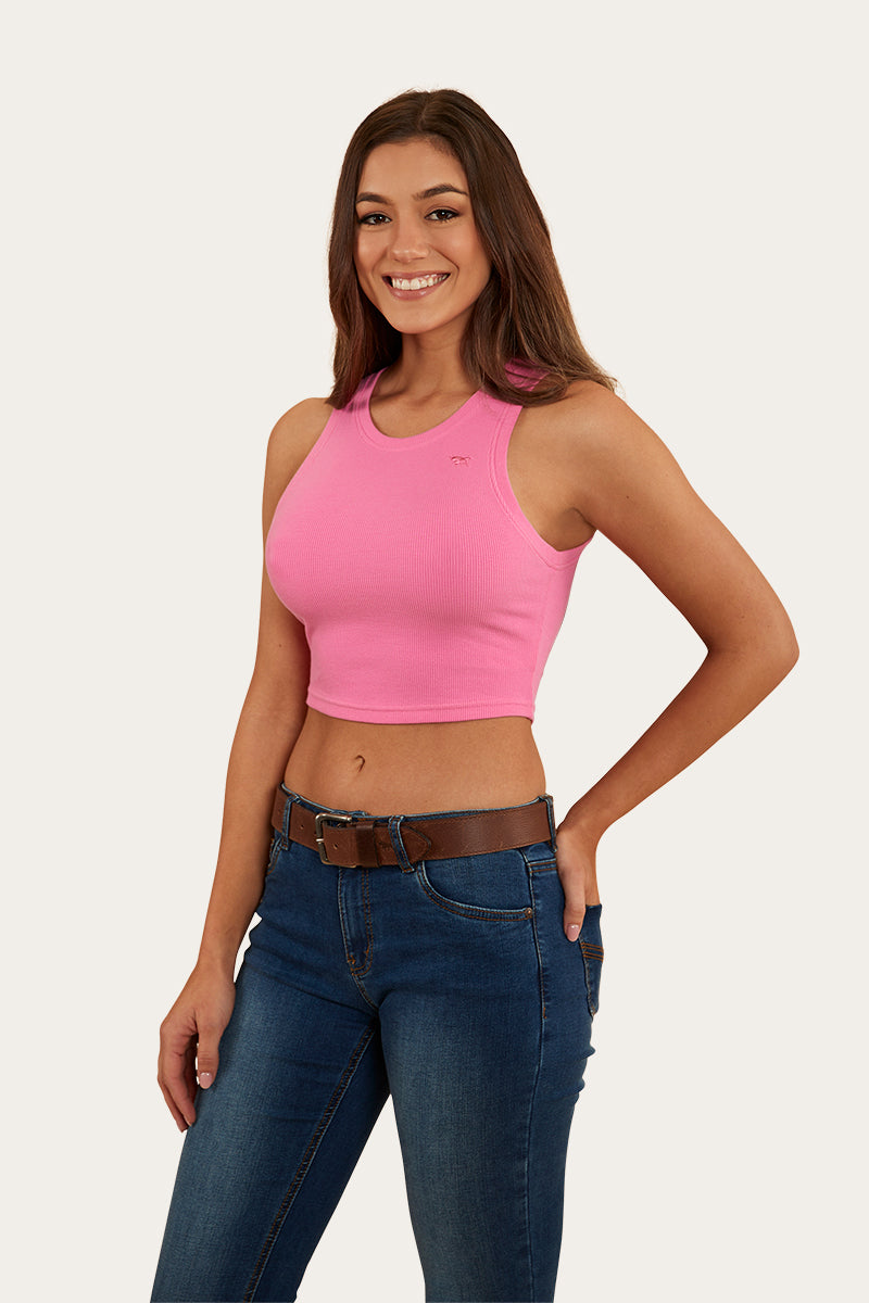 Ringers Western Paige Womens Cropped Rib Tank - 10