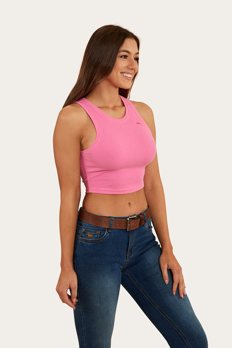 Ringers Western Paige Womens Cropped Rib Tank - 12
