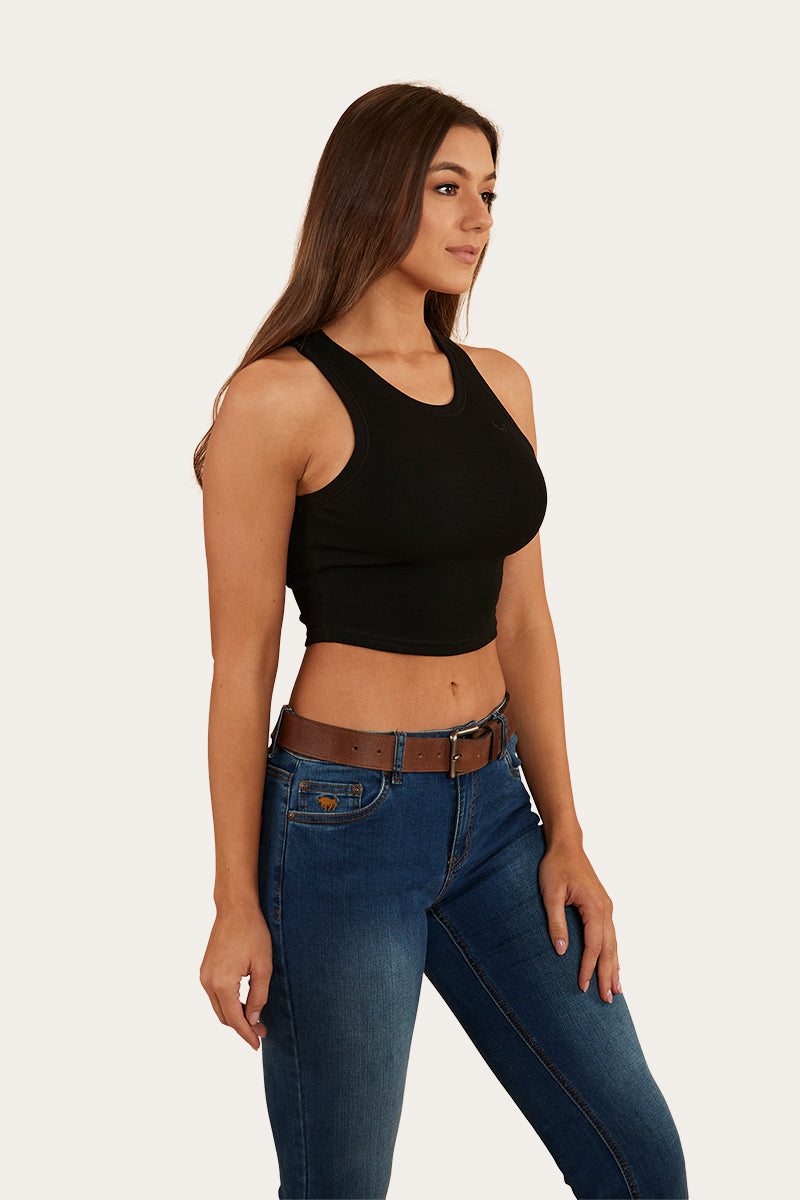 Ringers Western Paige Womens Cropped Rib Tank - 6