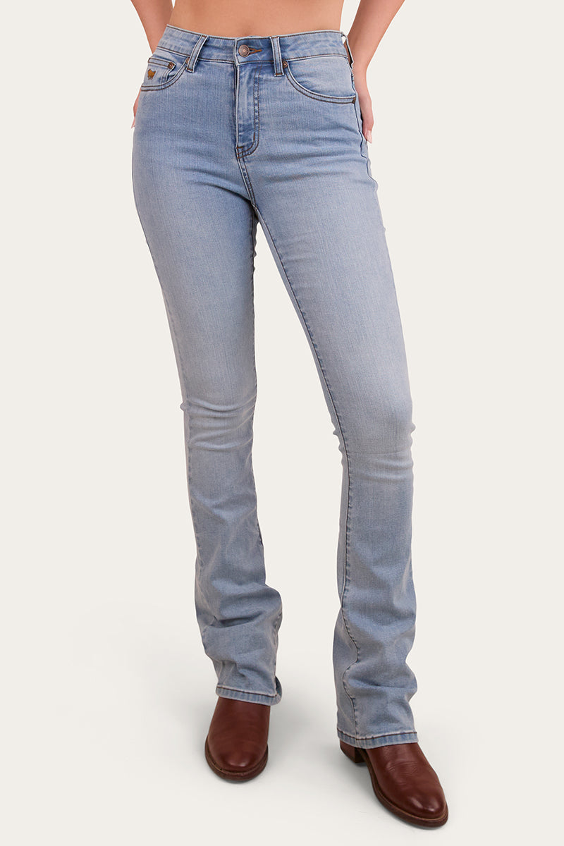 Ringers Western Penny Rodeo Womens High Rise Bootleg Jean - Vintage Light Blue - 8