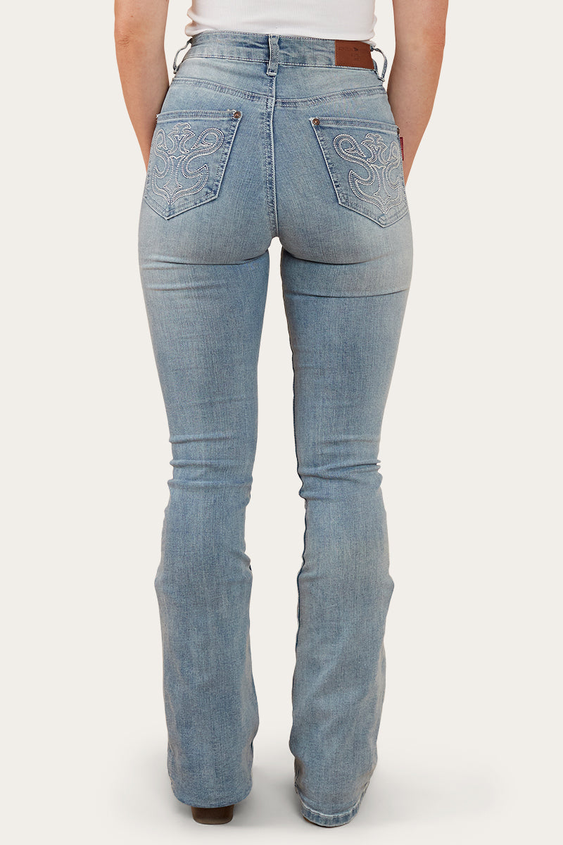 Ringers Western Penny Rodeo Womens High-Rise Bootleg Jeans - Light Blue - 5