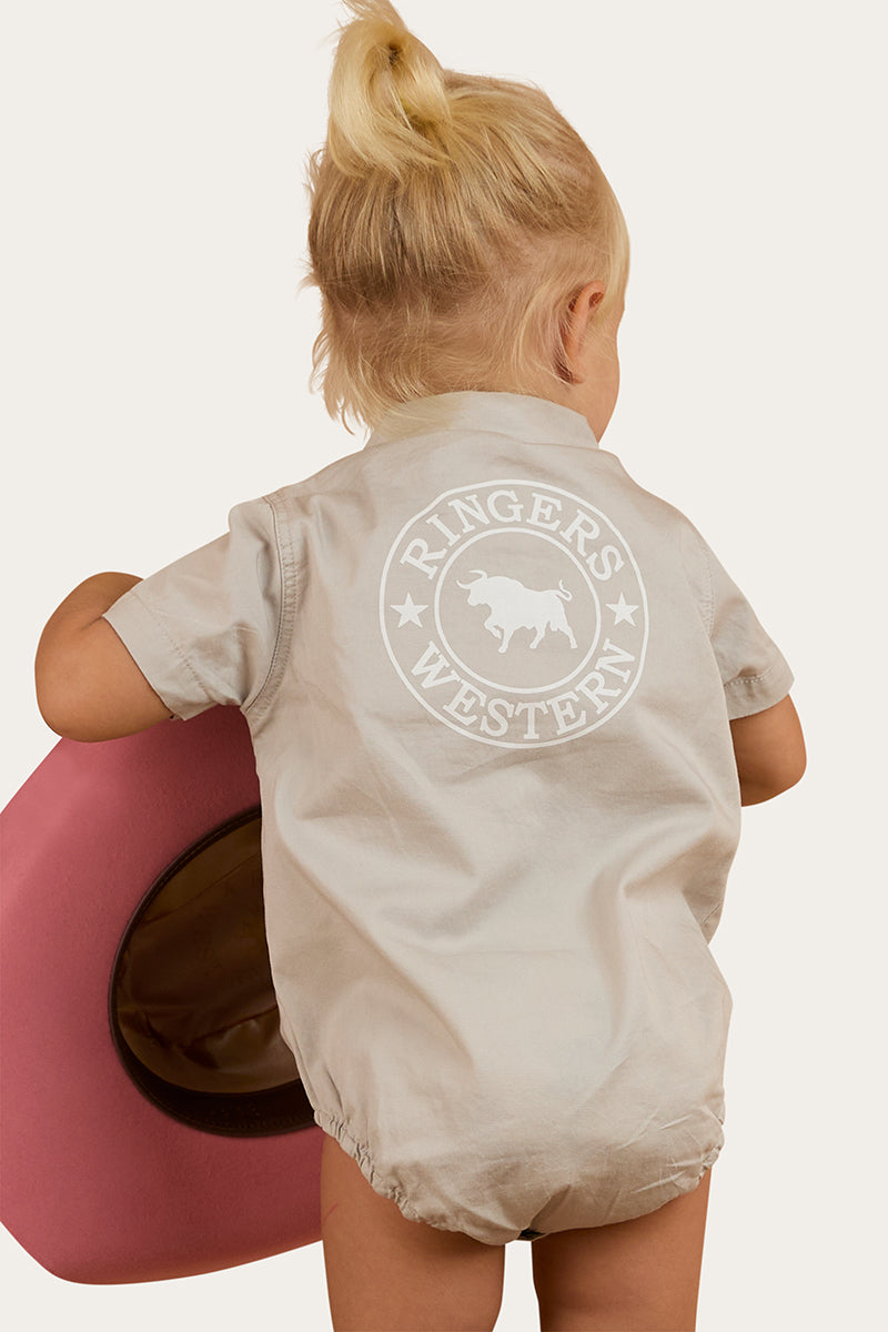 Ringers Western Ringers Babies Short Sleeve Work Shirt Romper - 4