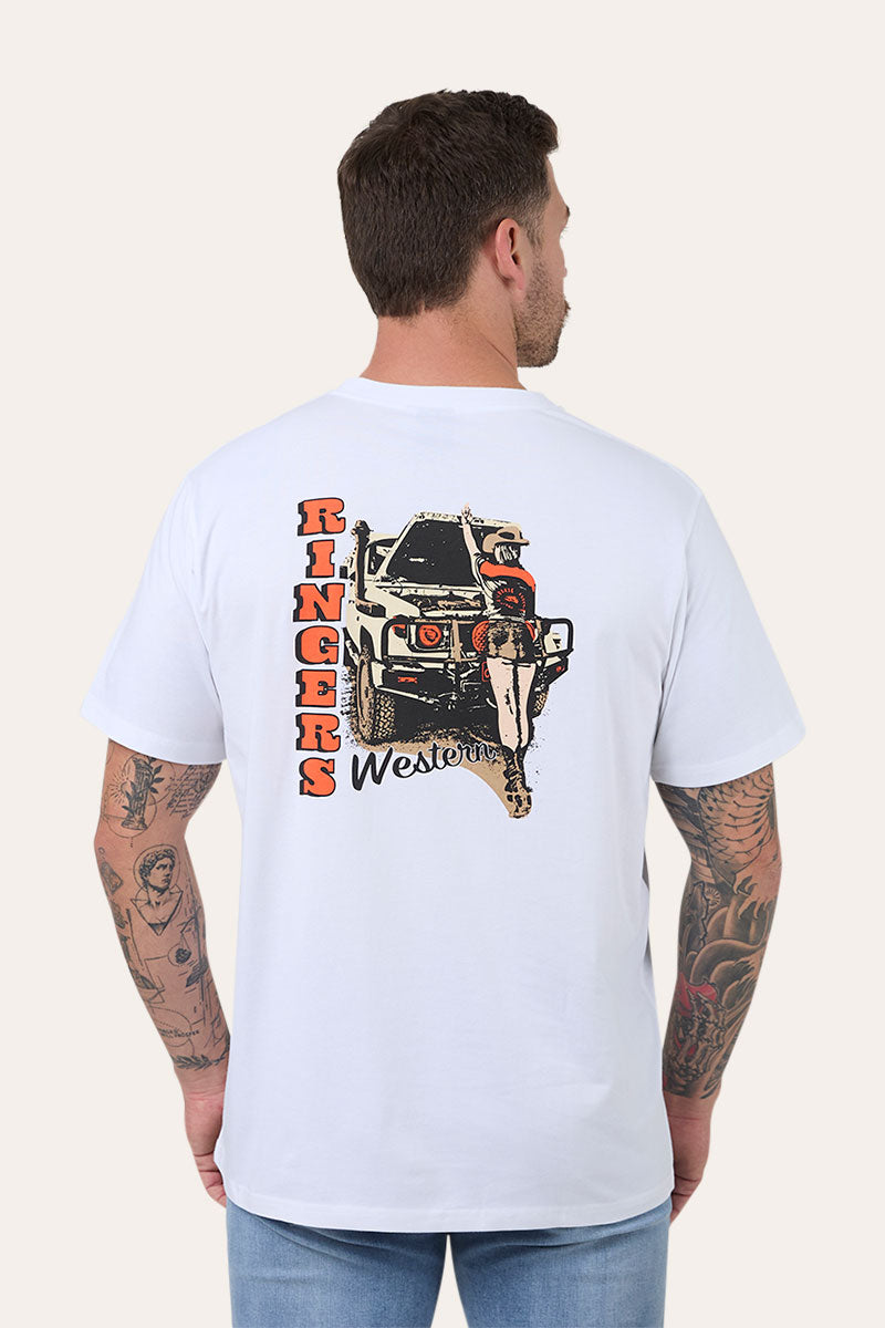 Ringers Western Side Chick Mens Loose Fit T-Shirt - Back