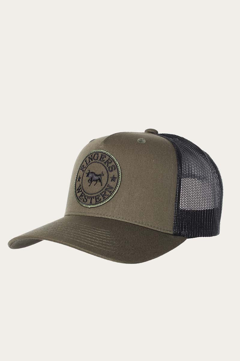 Ringers Western Signature Bull Trucker Cap - Army Black