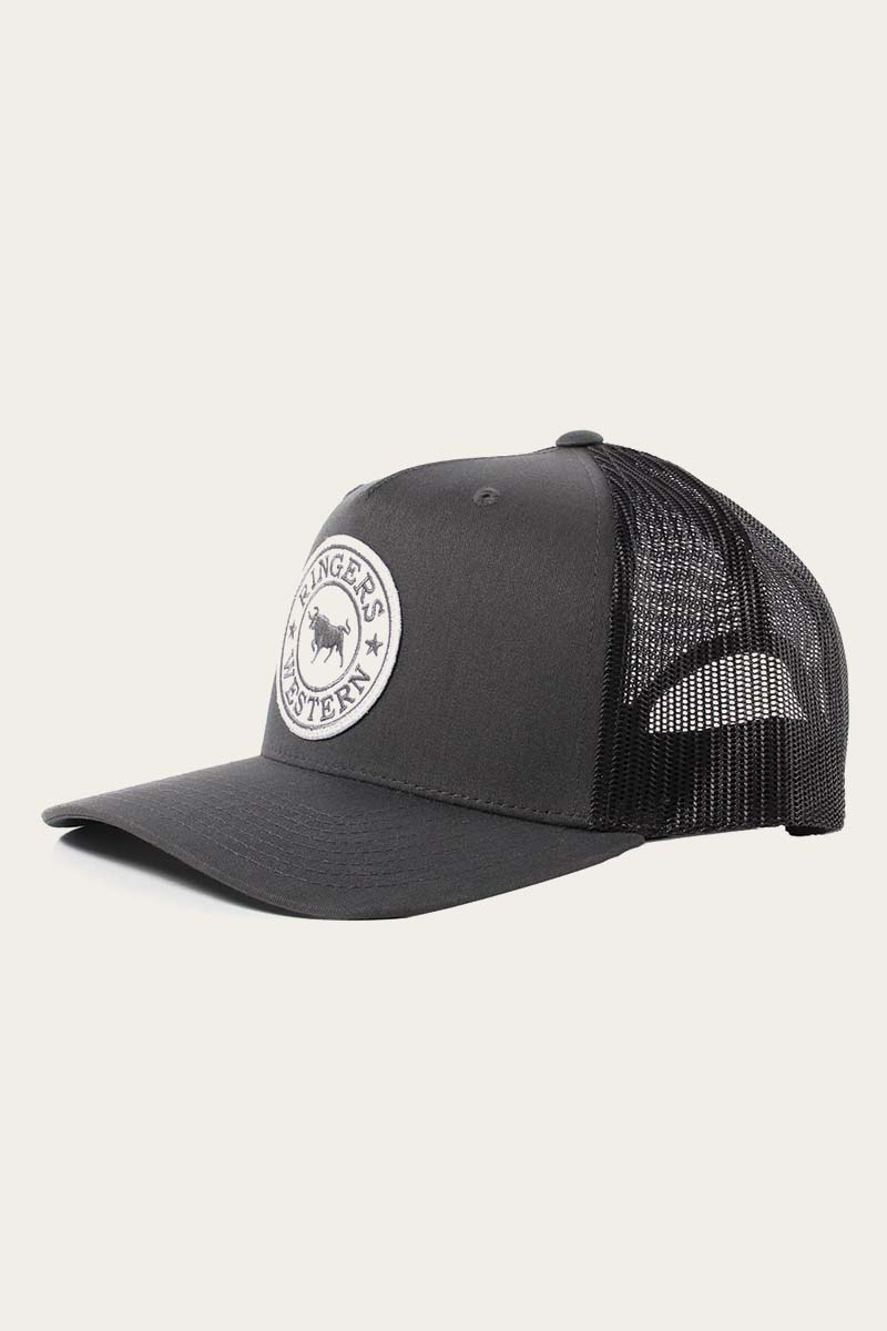 Ringers Western Signature Bull Trucker Cap - Charcoal White
