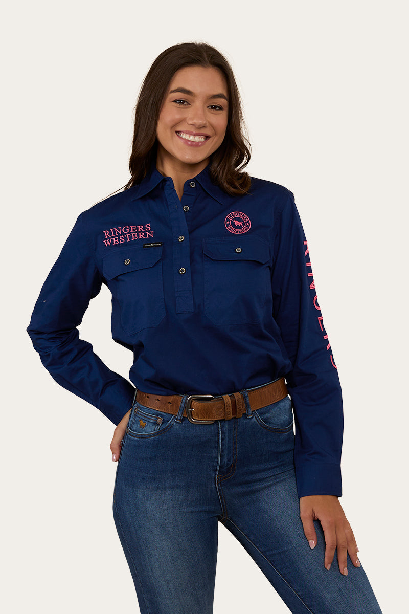 Ringers Western Signature Jillaroo Womens Half Button Work Shirt - 12