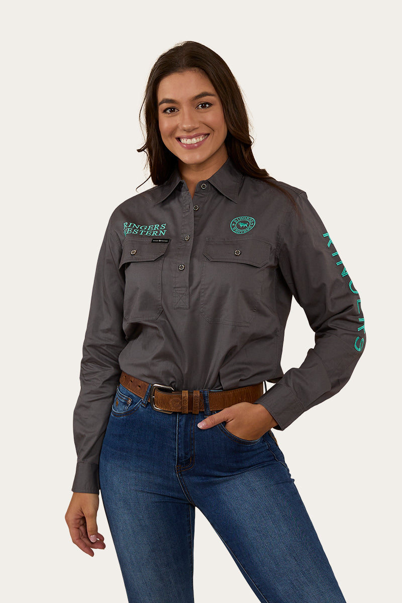 Ringers Western Signature Jillaroo Womens Half Button Work Shirt - 21