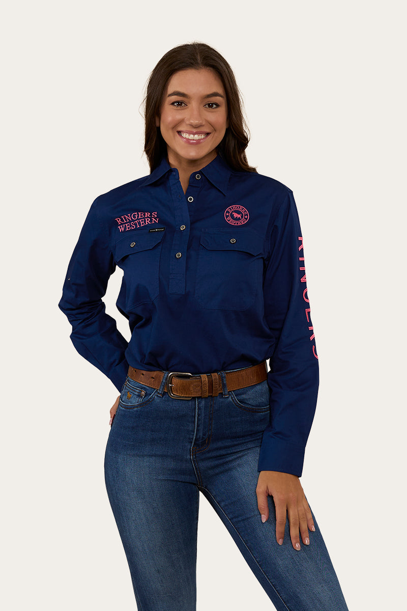Ringers Western Signature Jillaroo Womens Half Button Work Shirt - 6