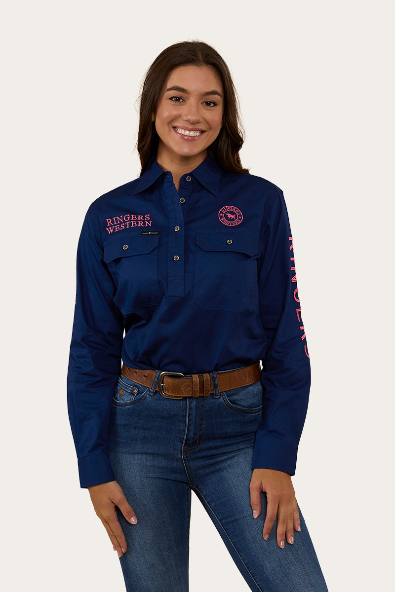 Ringers Western Signature Jillaroo Womens Half Button Work Shirt - 8