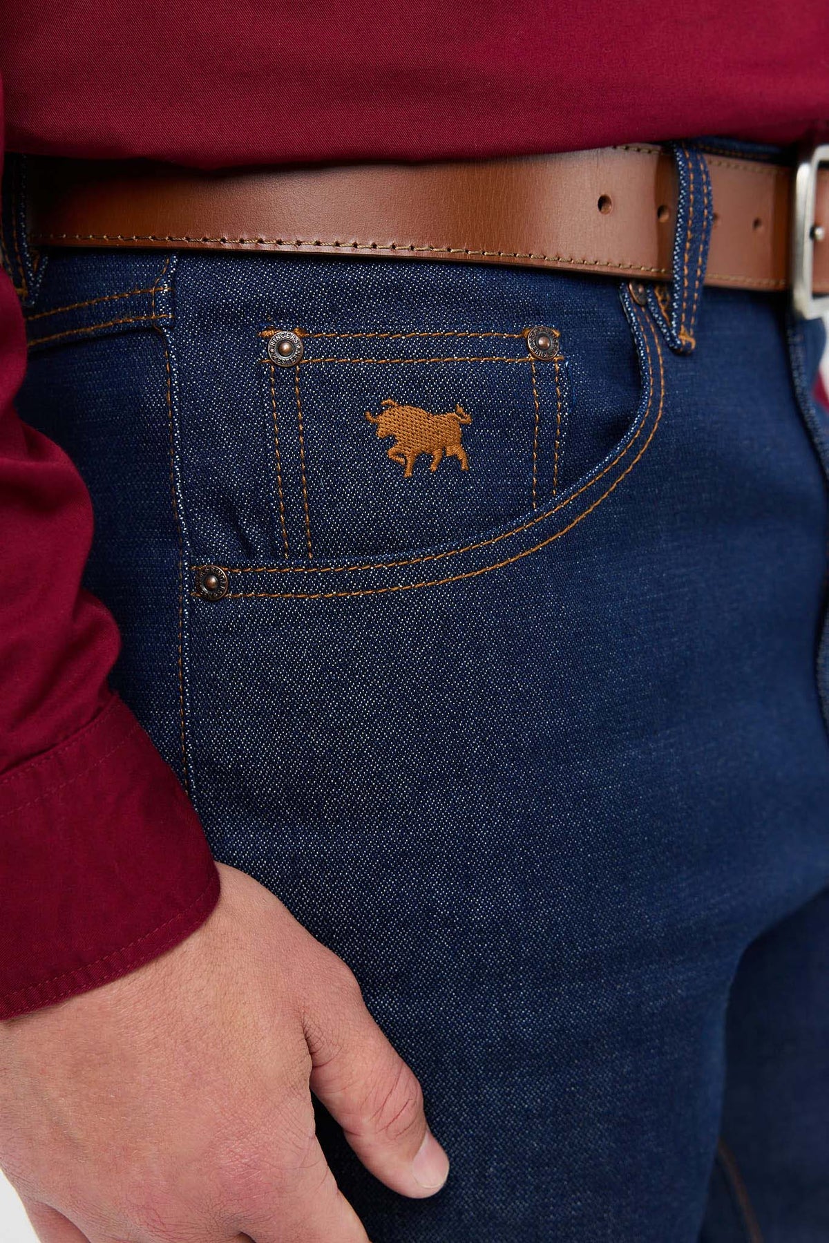 Ringers Western Throw Hands Mens Rigid Slim Cowboy Cut Jean - Side