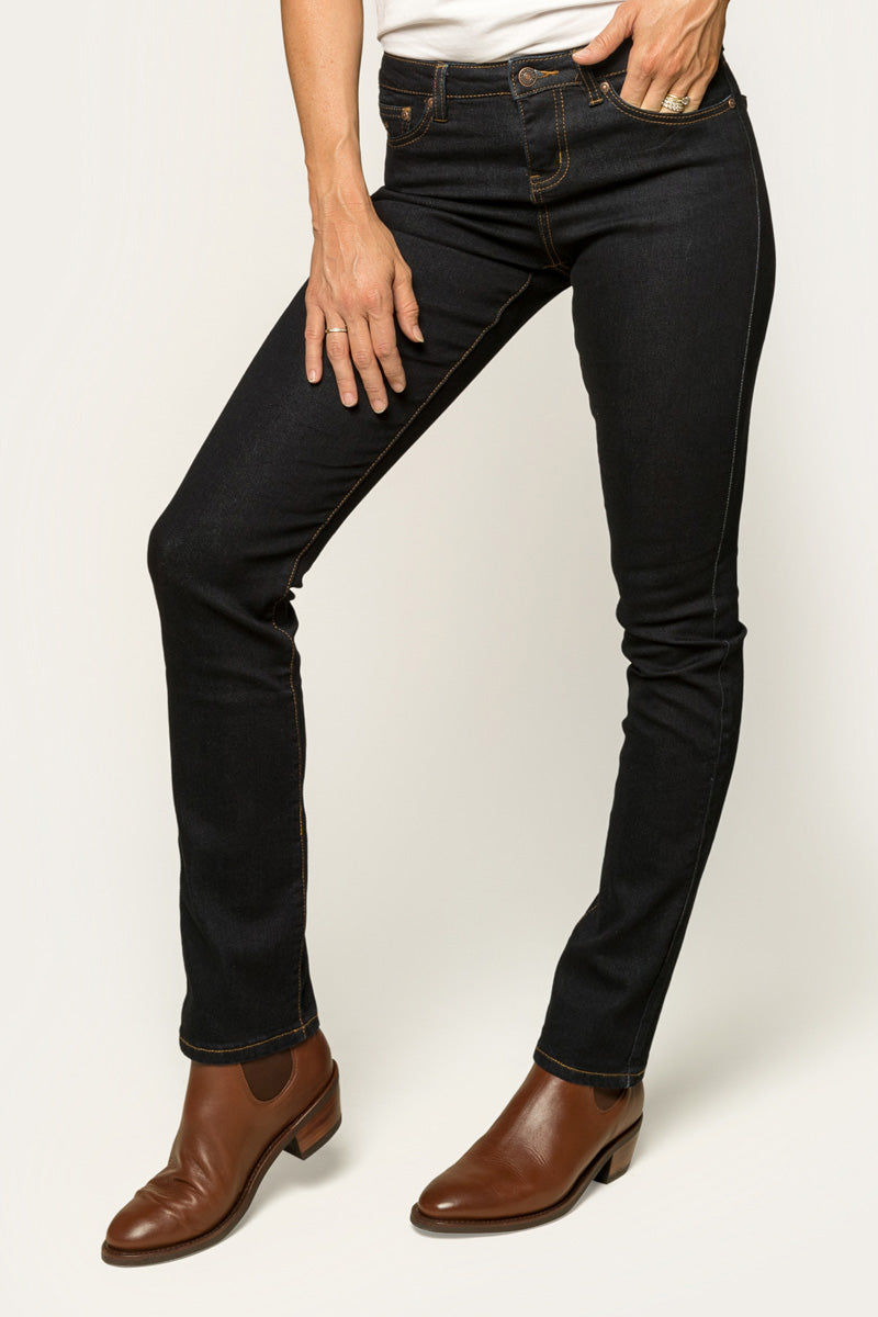 Ringers Western Victoria Womens Mid-Rise Straight Leg Jeans - 4