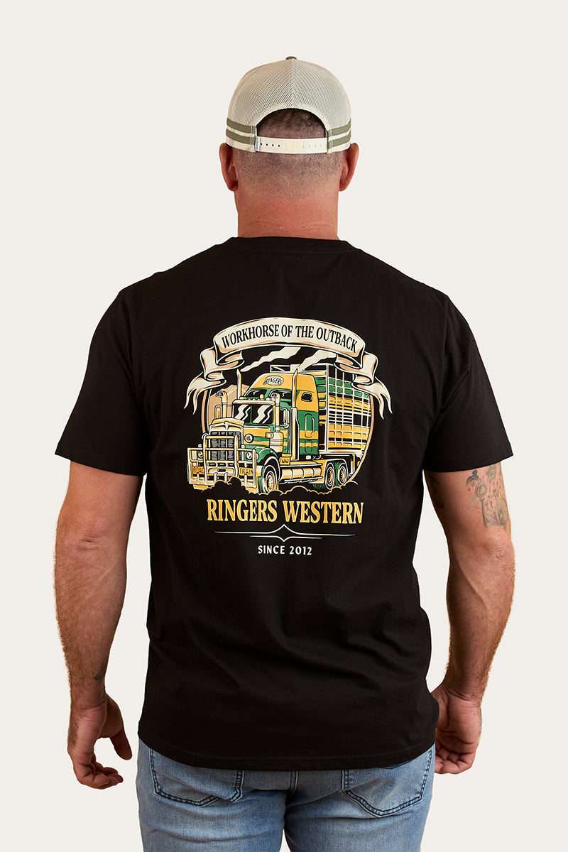Ringers Western Workhorse Mens Loose Fit T-Shirt - Black