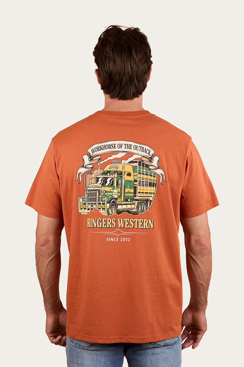 Ringers Western Workhorse Mens Loose Fit T-Shirt - Rust