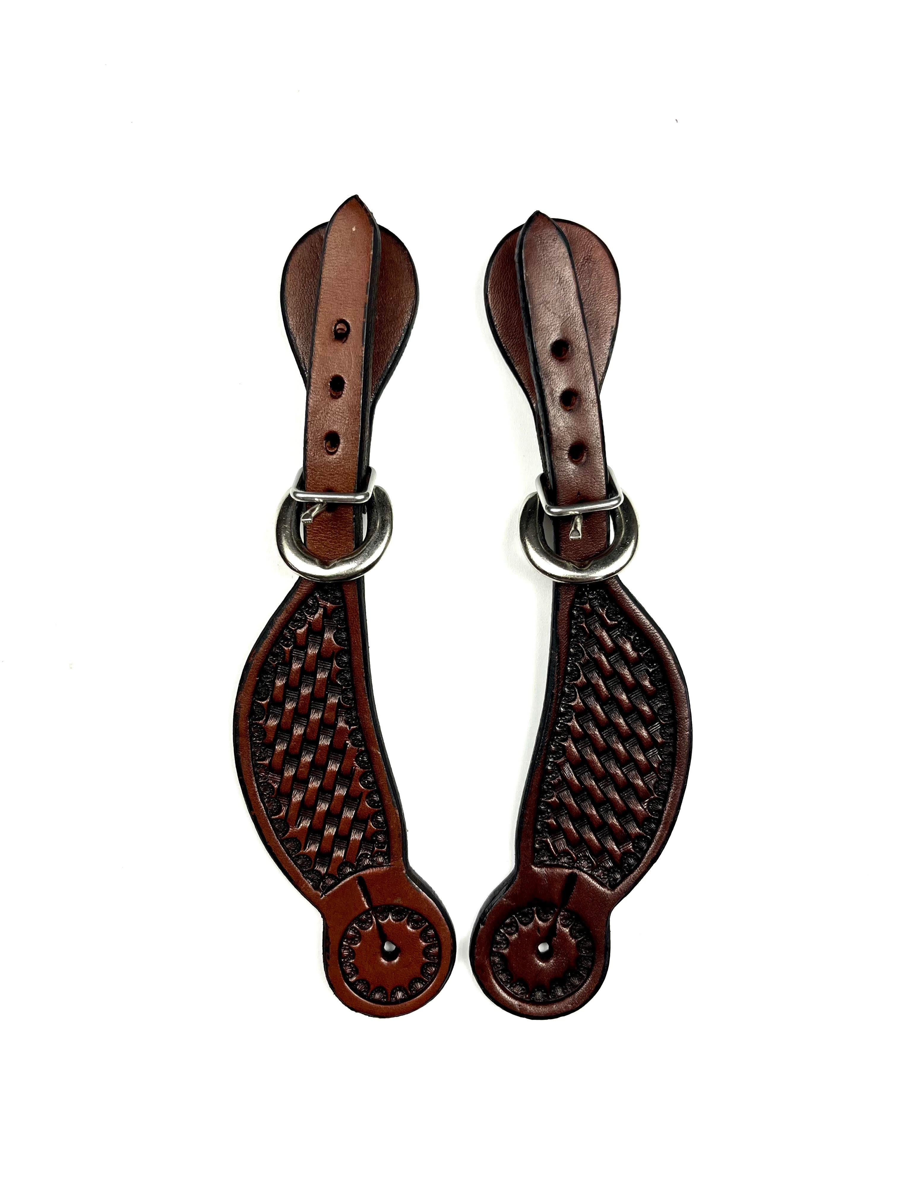 Ezy Ride Spur Strap with Basket Stamped Youth