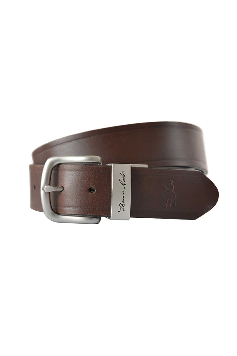 Thomas Cook Signature Reversible Belt - Silver/Black/Brown reverse