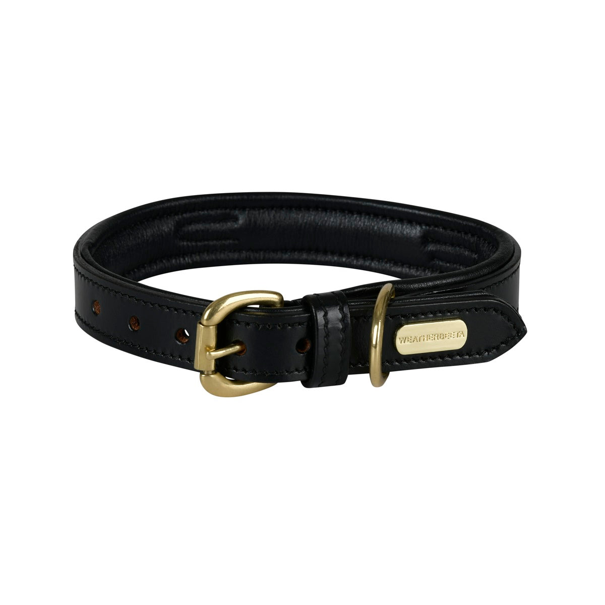 Weatherbeeta Leather Snaffle Dog Collar - Black - 2