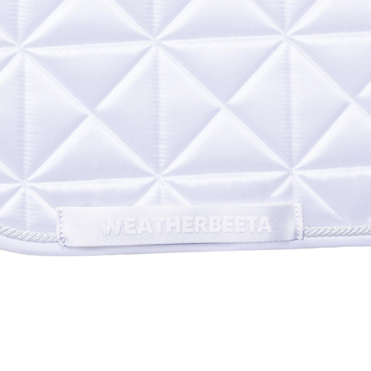 White - girth strap keeper detail