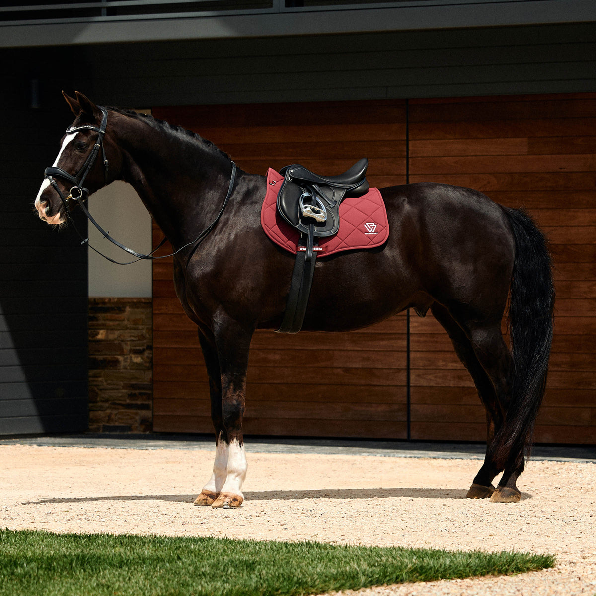 Weatherbeeta Soft Shell Pro 3D Air-Tec All Purpose Saddle Pad - Burgundy