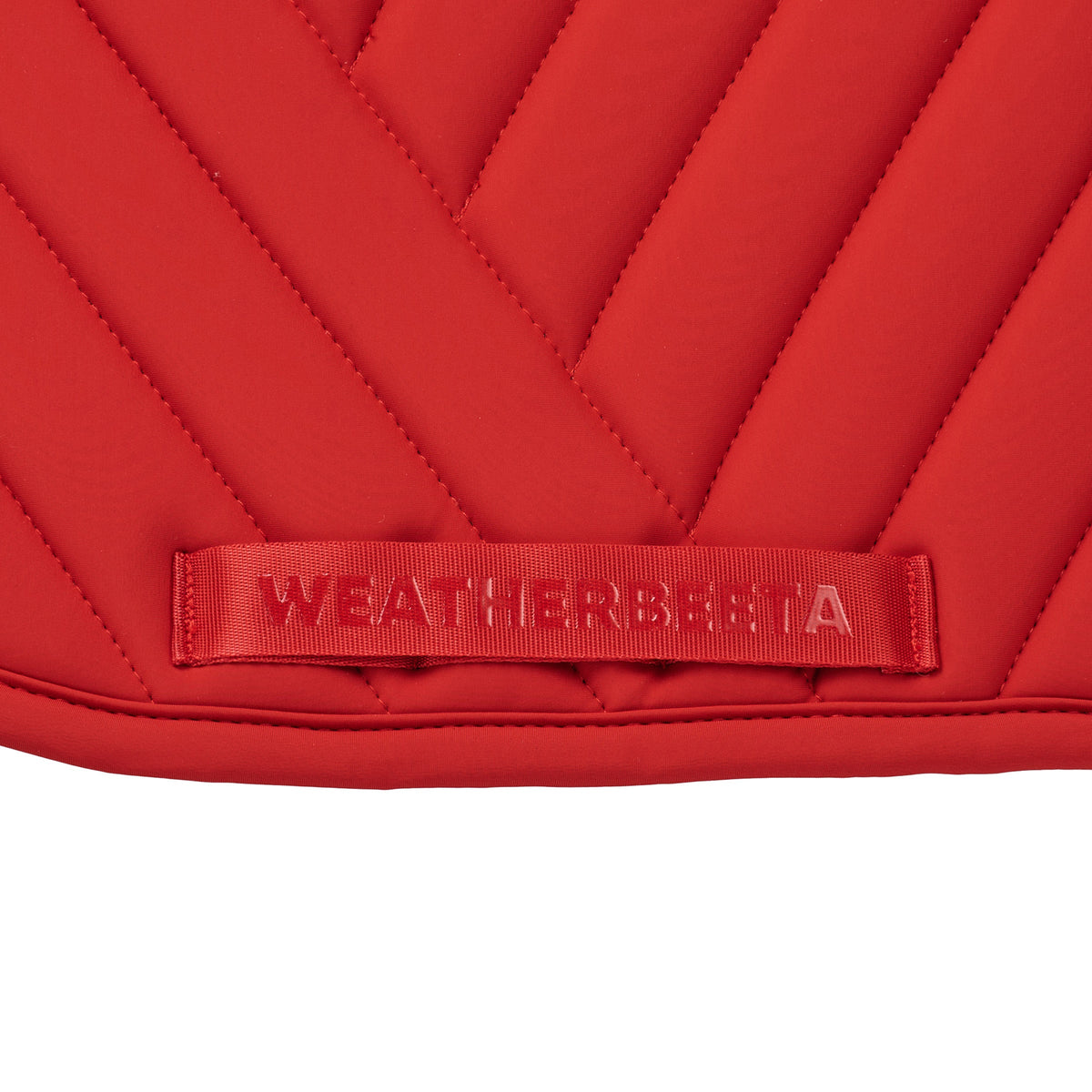 Red - girth strap keeper detail