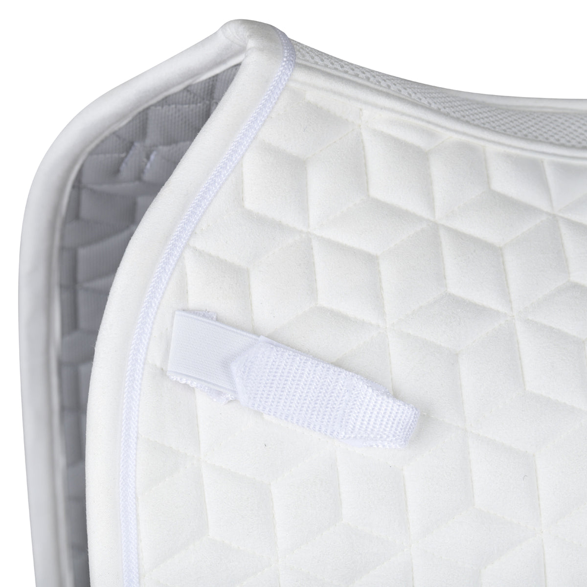 Weatherbeeta Suede Elite Air-Tec Dressage Saddle Pad - White D-ring