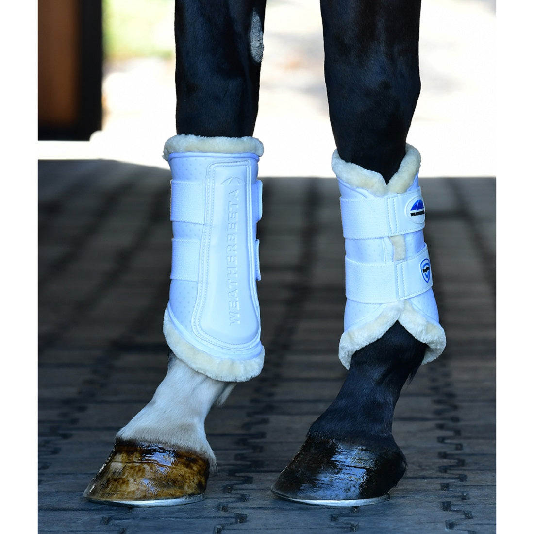 Weatherbeeta Tough-Tec Comfy Fleece Brushing Boots - White