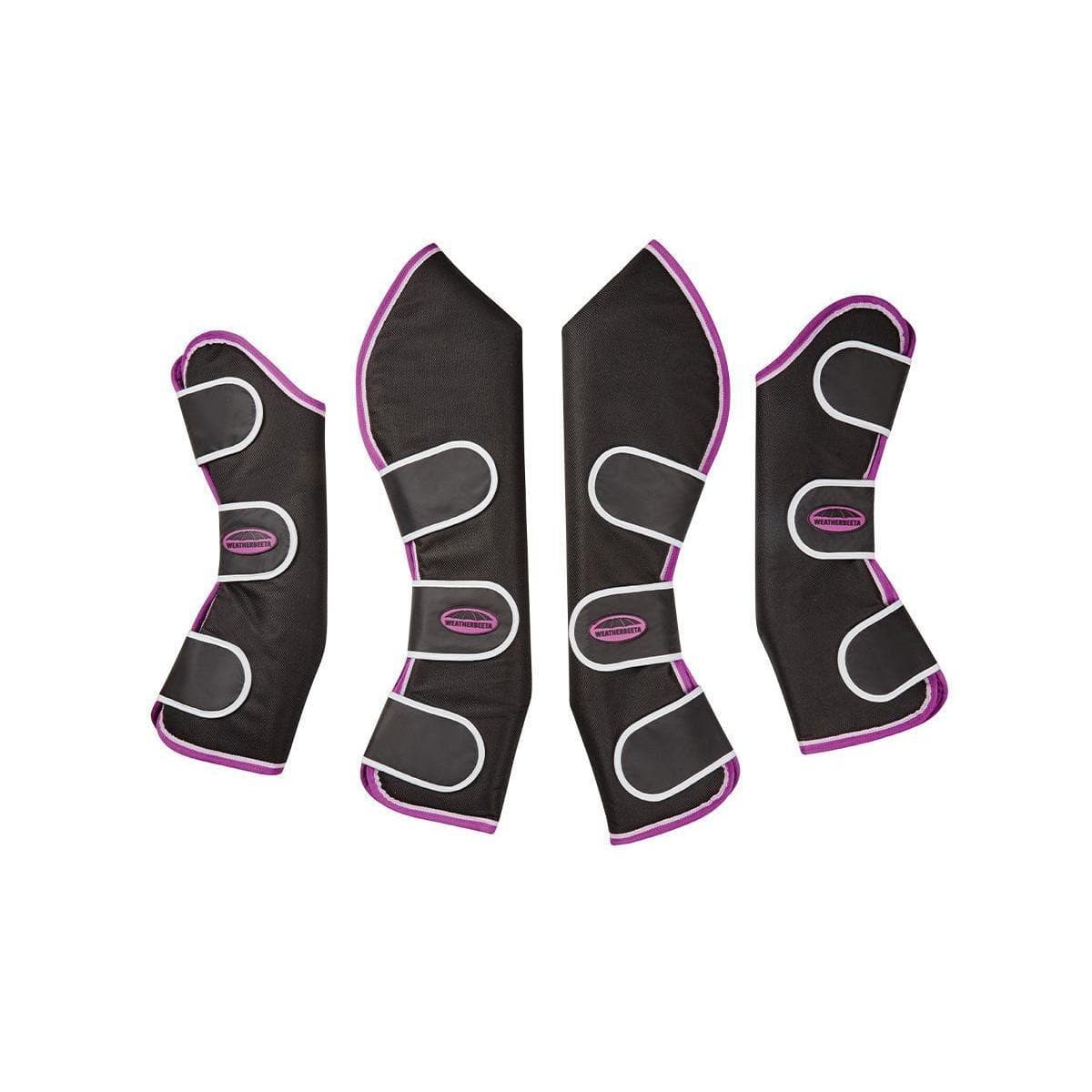 Weatherbeeta Wide Tab Long Travel Boots - Black Purple White