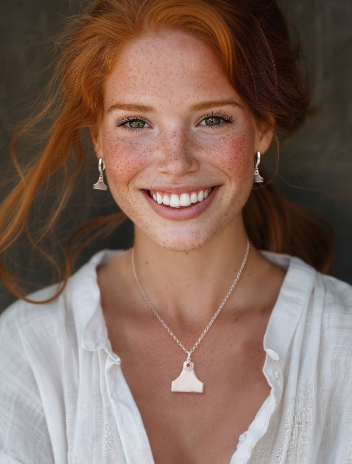 Whistle & Pop High Country Cattle Tag Necklace 18k Gold Plate