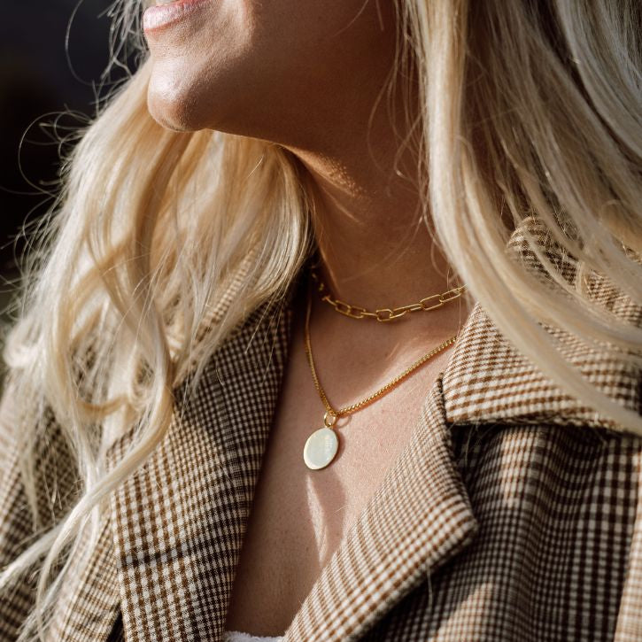 Whistle & Pop Trailblazer Engravable Round Tag Necklace