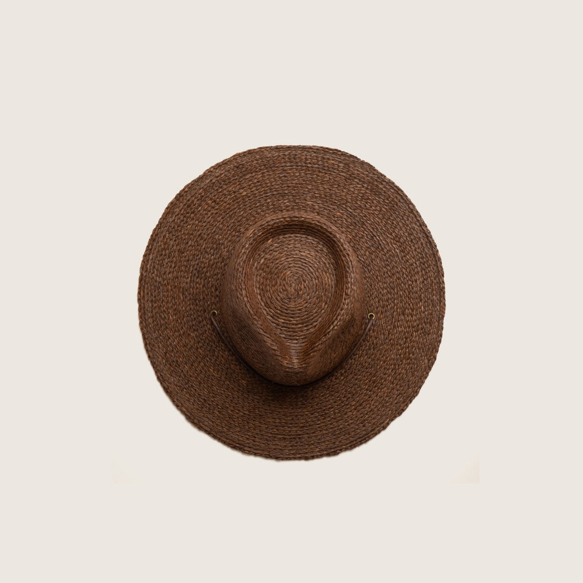 Will & Bear Austin Straw Wide Brim Hat - Brown Front