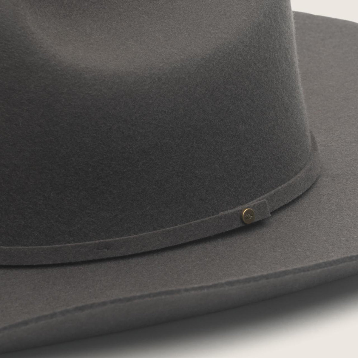 Will & Bear Buck Felt Cowboy Hat - Smoke Closeup