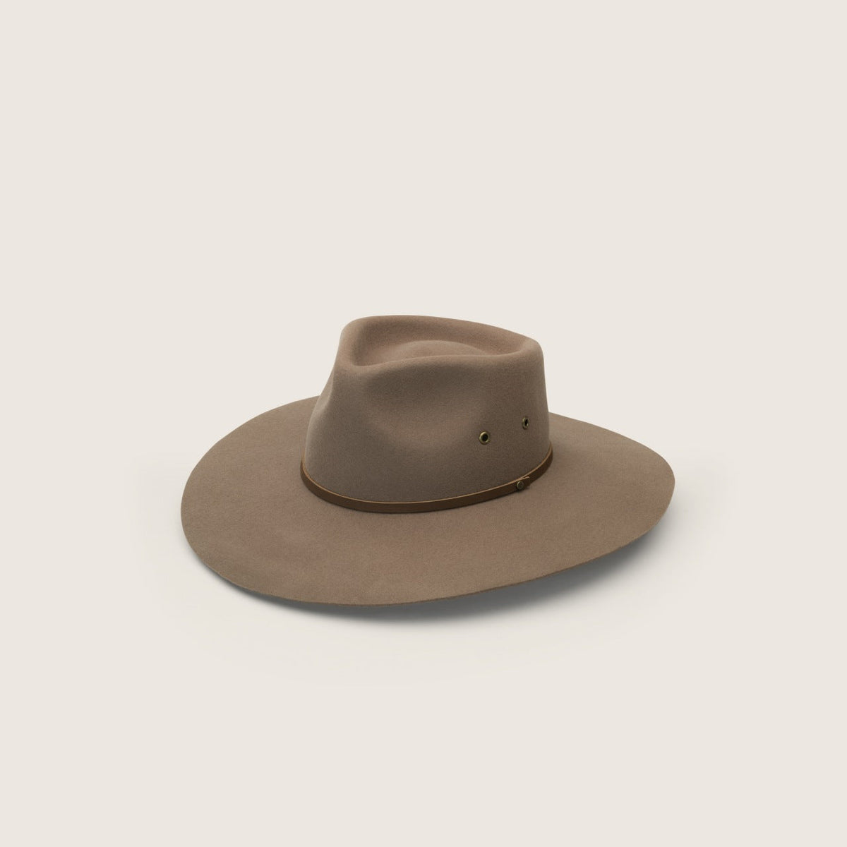 Will & Bear Explorer Wide Brim Felt Country Hat - Taupe Front