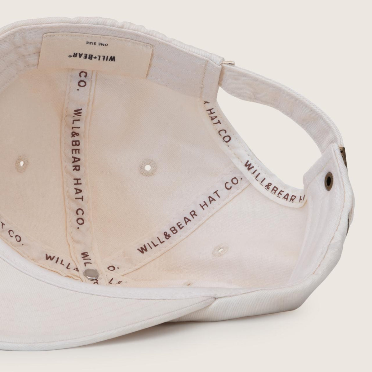 Will & Bear Riley Vintage Dad Cap - Bone Detail