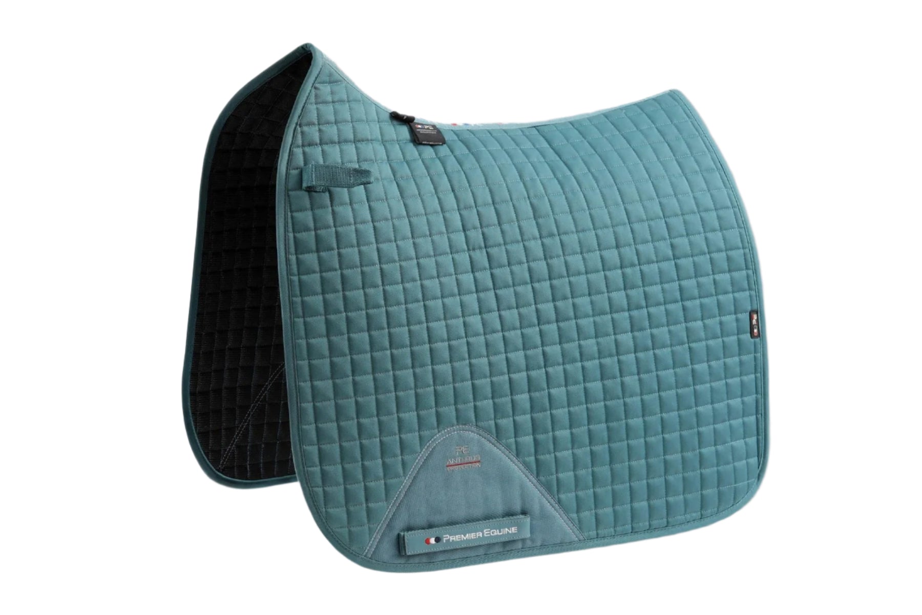 Description:Close Contact Cotton Dressage Saddle Pad_Colour:Turquoise_Position:1