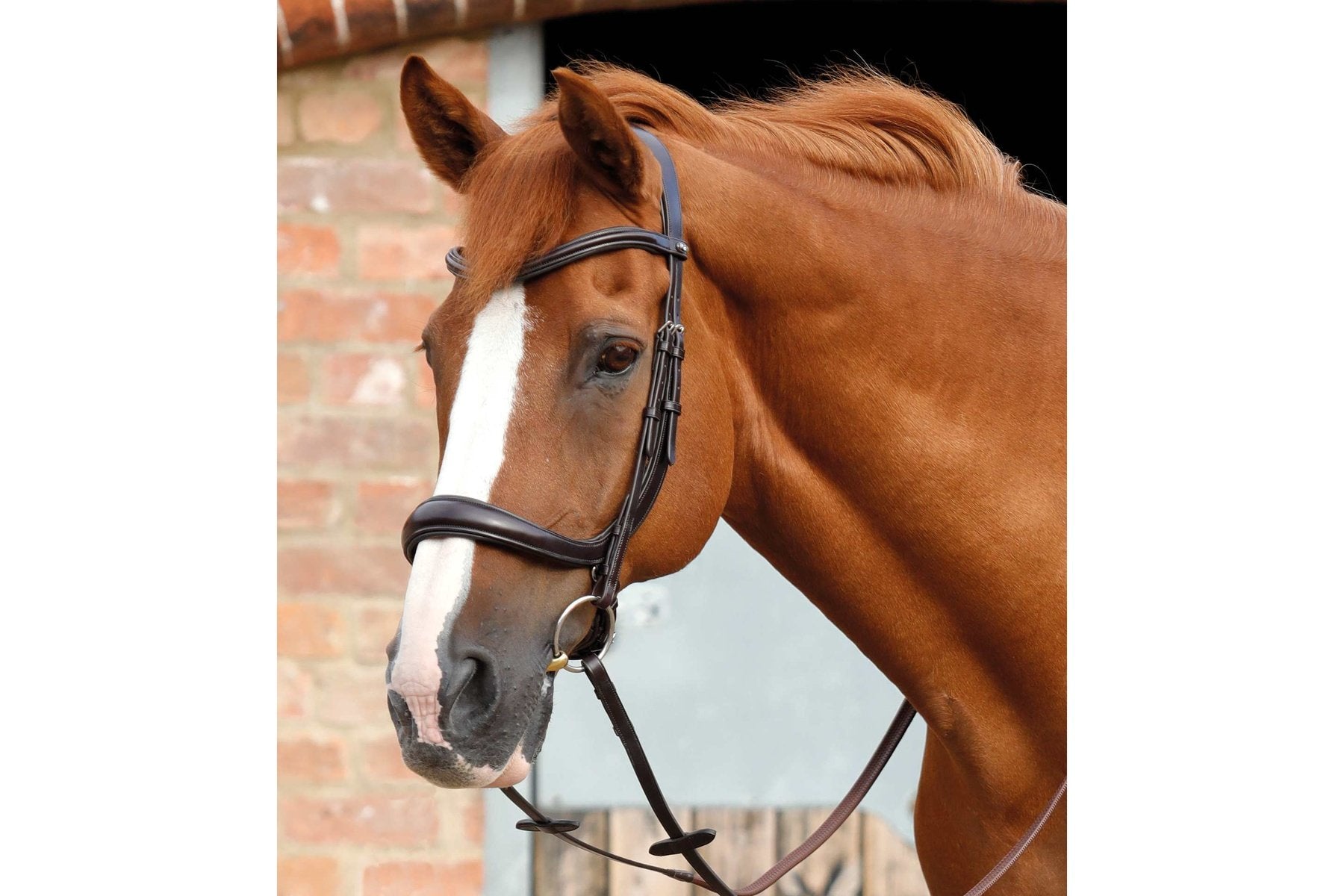 Description:Lambro Anatomic Bridle with Crank Noseband_Colour:Brown_Position:1