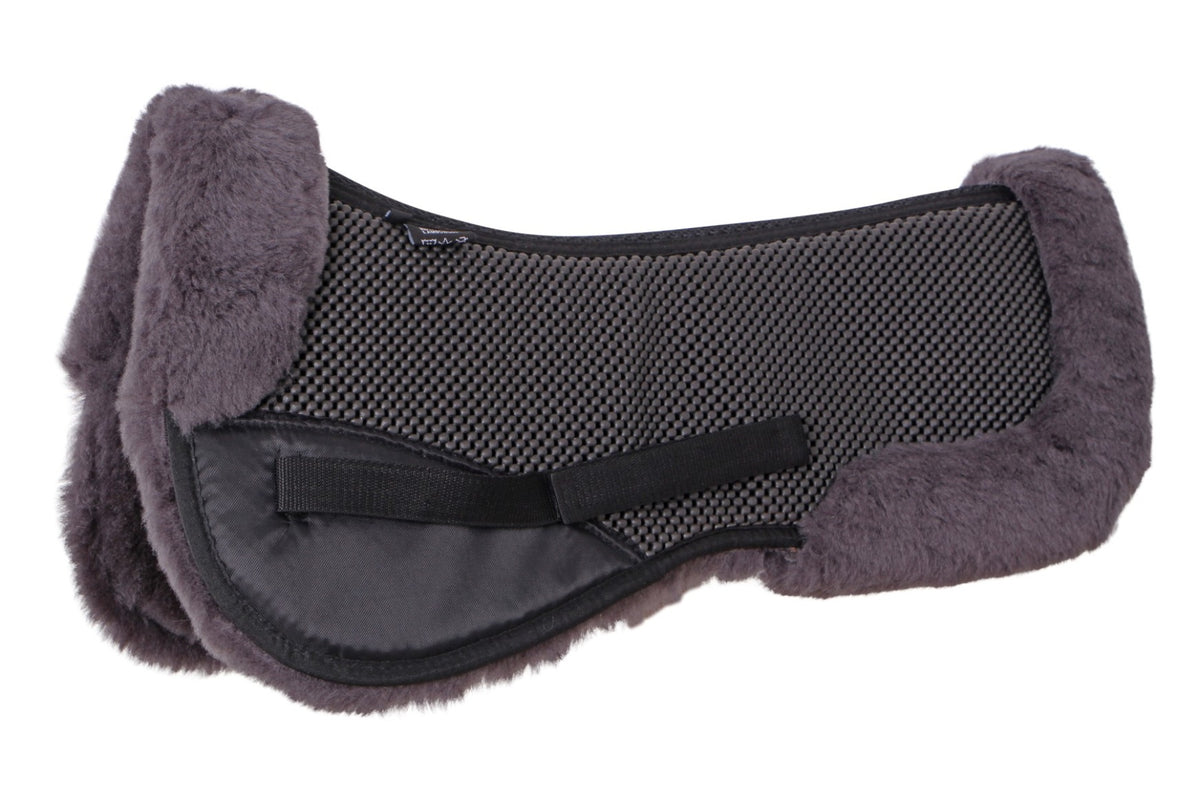 Cavallino Grip Lambswool Half Pad - Anthracite Black