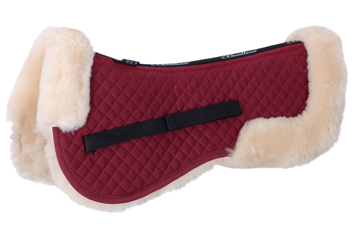 Cavallino Lambswool Half Pad - Burgundy Natural