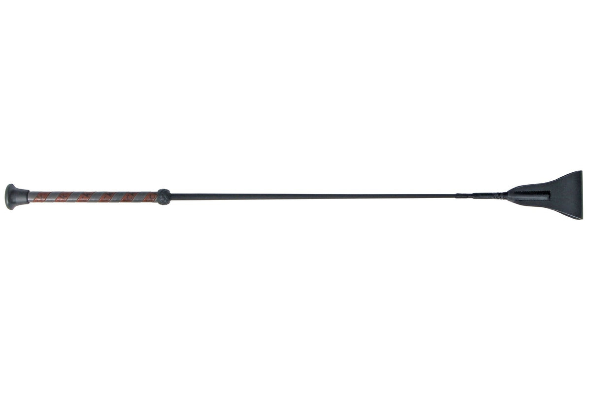 Fleck Riding Whip with SilkTouch Grip - Black