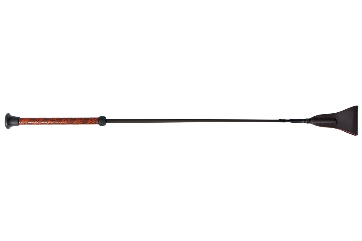 Fleck Riding Whip with SilkTouch Grip - Brown