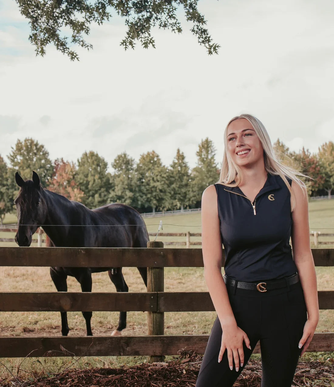 Horze Junior Issi Longsleeve Shirt - Navy